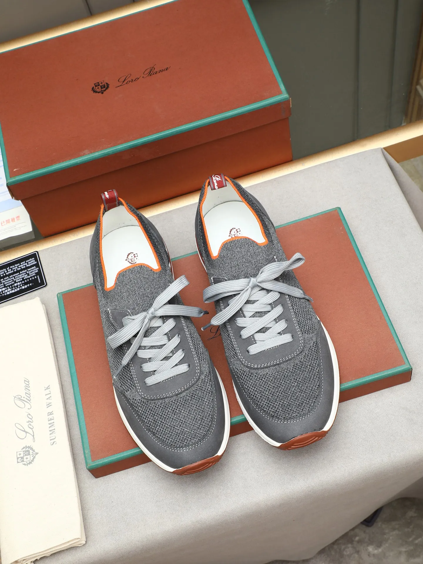 Men's shoes 💰420 LP new product on sale Loro Piana knitted sneakers | Made of Wish wool blended fabric | The upper is made of unique knitted fabrics